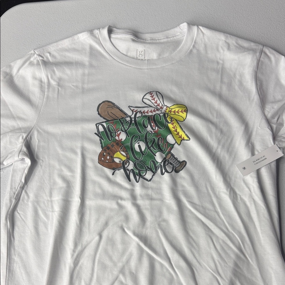 George White Long-Sleeve Graphic Tee with Green & Yellow Sports Design